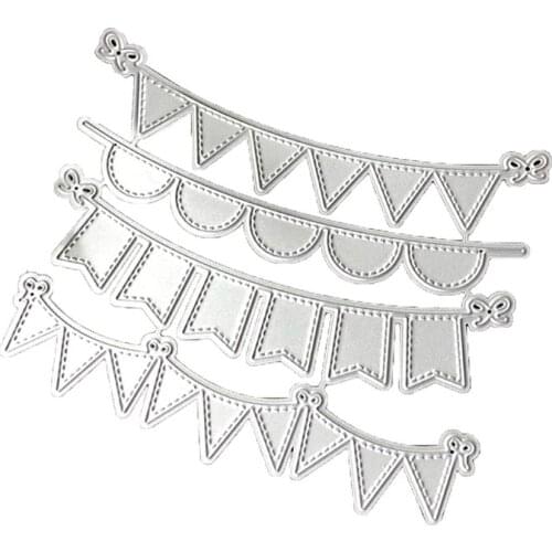 Carbon Steel Cartoon Banners Cutting Die Embossing Stencil Template Mold DIY Paper Art Craft Scrapbook Bookmark Greeting Card