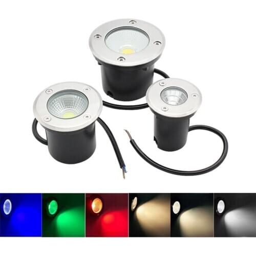 P67ac85v-256v outdoor cob white yellow red green blue color spotlight buried lamp