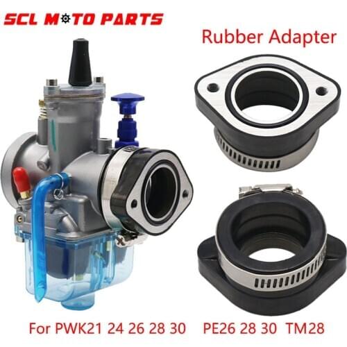 ALconstar-Carburetor Adapter Inlet Intake Pipe For PE26 28 30 PWK21 24 26 28 30 TM28 Carburetor Fit 110 125 150 190cc Engine