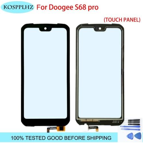 100% New Touch For Doogee S68 PRO Touch Screen Glass Panel Repair Parts For Doogee S68pro Phone Outer Front Panel + Tools & Tape