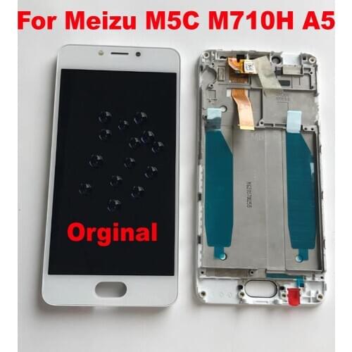 100% Original For Meizu M5C M710H A5 LCD Display Touch Screen Digitizer Assembly + Frame Sensor Pantalla