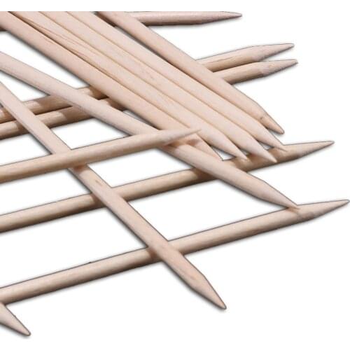 100pcs Pack Nail Art Cuticle Pusher Short Natural Wood Sticks Cuticle Remover Nail Manicure Pedicure Care Tools