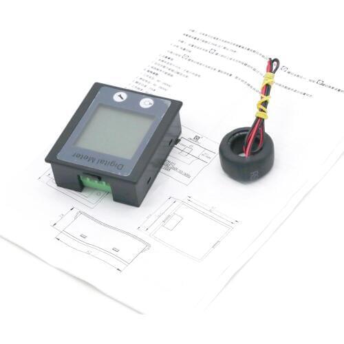 20pcs AC 80-260V 100A AC Ammeter Voltmeter Power / Energy Meter Gauge Voltimetro Amperimetro with STN LCD Backlight & CT coil