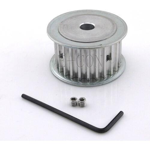 5pcs HTD5M25 Timing Pulley 25teeth Alumium Bore 5mm/6mm/6.35mm/8mm/10mm/12mm/12.7mm/14mm/15mm/16mm/17mm/20mm Teeth Width 21mm