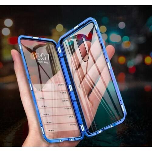 Strong Magnetic Adsorption Tempered Glass Case For Samsung Galaxy S10 S20 S9 S8 Note 9 8 10 Plus A50 A70 Metal Frame Cover Coque