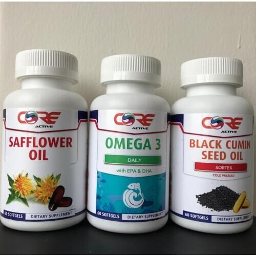 Black Cumin Seed Oil Omega 3 Fish Oil Safflower Oil 3 Mixed Package