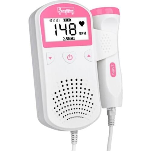 Doppler Fetal Heart rate Monitor LCD Display No Radiation Pregancy Baby & Fetal Sound Heart Rate Detector 1 Set