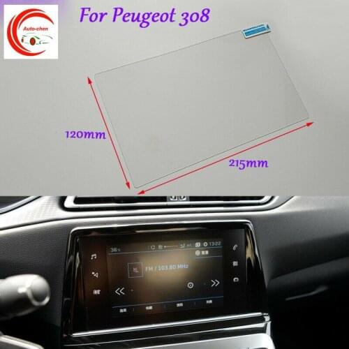 For Peugeot 308 Car GPS Navigation Screen Glass Clear Protective Film 9.7 Inch Interior Sticker Accessories