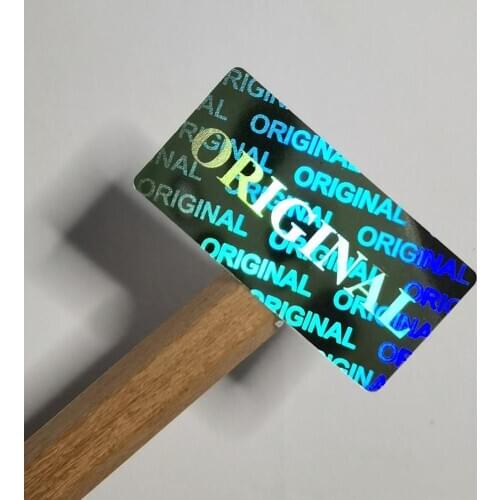 Custom Hologram Stickers ORIGINAL security Tamper Evident Warranty one-time use Seal Laser Holographic Lable 30X15mm 2000PCS