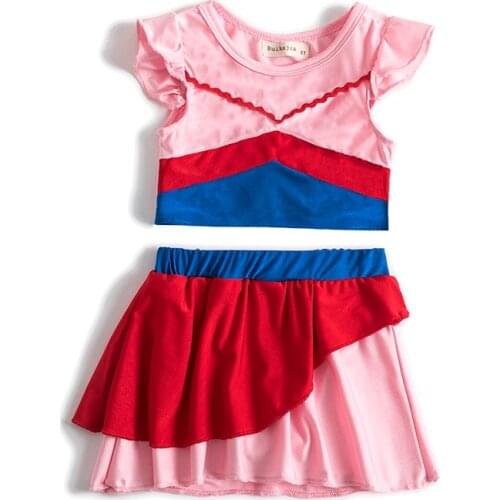 Bow baby clothes set Summer Kids Baby Girl Bikini Set Swimwear Swimsuit Bathing Suit Mulan princess swimsuits sofia rapunzel