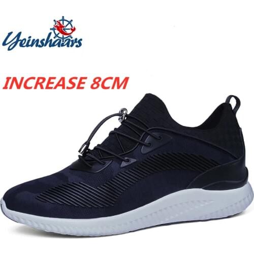 YEINSHAARS Elevator Shoes Men Sneakers Height Shoes Height Increase Shoes for Men Height Increasing Shoes Insole 8CM