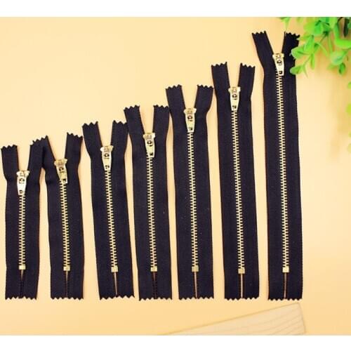 SANLI #4 brass zipper applicable for jeans DIY accessories rust proof metal black zipper 20pcs lot
