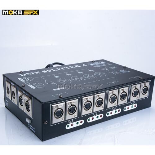 Mini DMX512 Splitter 4 way stage light controller DJ lighting splitter 4 output simple control splitter lighting show equipment