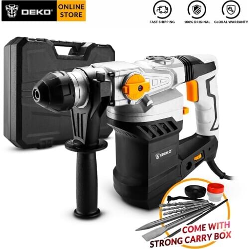 DEKO DKRH32LD1 220V Multifunctional Rotary Hammer With 6pcs Accessories Electric Demolition Hammer 2000W Impact Drill BMC Box