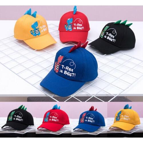Fashion Boys Visors Dinosaur Toddler Kids Baby Boys Girl Children Baseball Cap Unisex Embroidery Snapback Hat