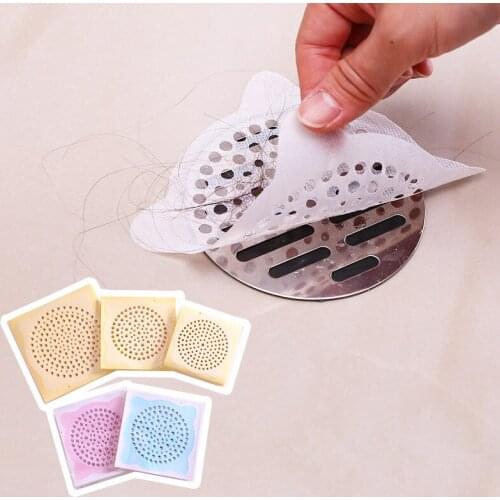 Bathroom Floor Drain Disposable Stickers Hair Filter Bathroom Anti-Clogging Kitchen Faucet Drain Filter Stickers