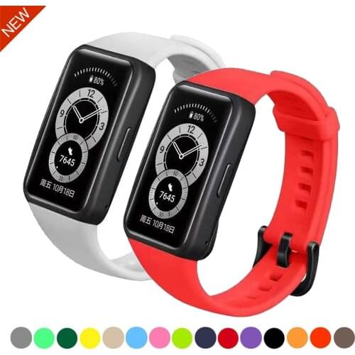 19 Colors Silicone strap for Huawei Band 6/Honor Band 6 Original Replacement smart bracelet wristband for Huawei Band 6 strap