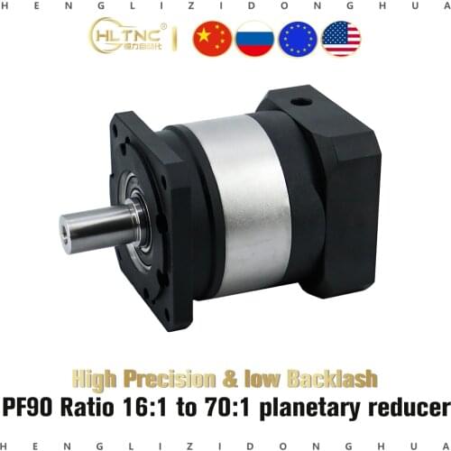 PF90 Ratio 16:1 to 70:1 High Precision and low Backlash Gearbox Planetary Reducer fit NEMA34 / NEMA32 Servo Motor for CNC router