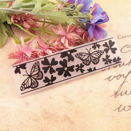 15x4cm Butterfly clover Embossing folders Plastic Scrapbooking DIY Template Fondant Easter Cake Photo Album Card Making