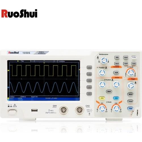 Digital Storage Oscilloscope Portable USB Osciloscopio Handheld Oscilloscopes Dual Channels Input 100MHz 1GSa/s Fullbandwidth