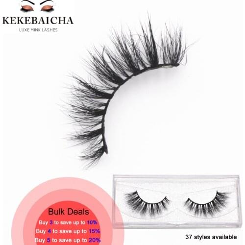 KEKEBAICHA Eyelashes Mink Eyelashes Luxury Handmade 3D Mink Lashes Medium Volume Cruelty Free Mink False Eyelashes Upper Lashes