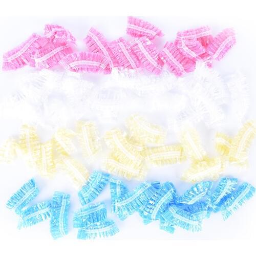 100 Pcs 4 Colors Hair Dye Protect Cap Hair Bathroom Accessories Disposable Salon Clear Ear Cover Ear Protection