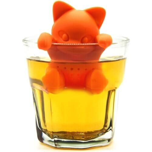 Animal Silicone Tea Bag Tea Infuser Silicone Strainers Tool Leaf Herbal Spice Filter Brewing Device Teapot Teabags Kitchen Tool