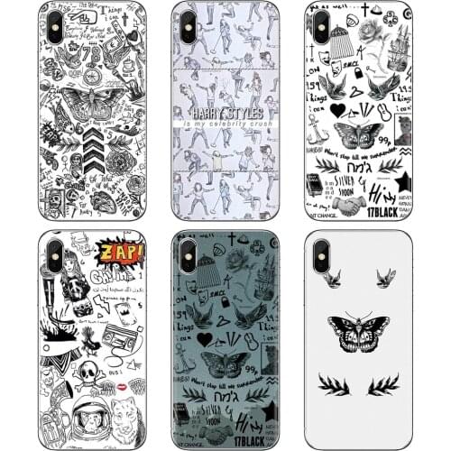 For Xiaomi mi Redmi Note 3 4 4X 5 6 7 8 8t 9 9s 9t 10 pro lite Free Silicone Phone Case Harry One Direction Tattoos
