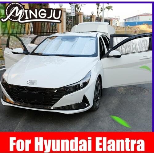 Car Windshield Sunshade Front Window Protection Visor Cover Sun Shade Front Rear For Hyundai Elantra 2020 2021 CN7 Accessories