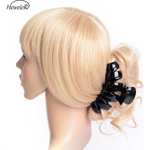 Ladies Women Large Black Plastic Hair Clip Hair Jewelry Claw Clamp Grip Hairpiece Headwear Hairwear