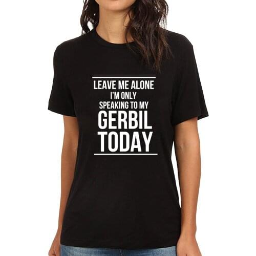 Lyprerazy Womens Leave Me Alone Funny Printed T-Shirt