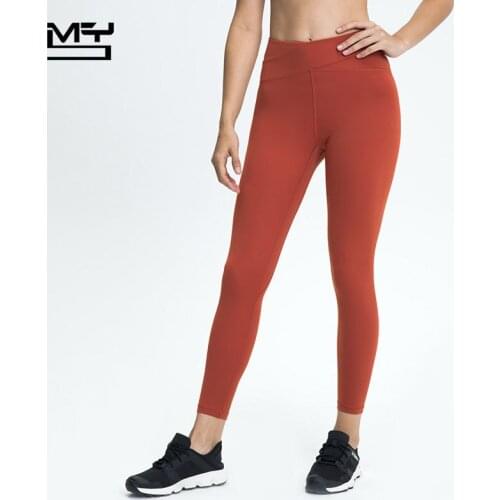 MYS 2021 Sport Leggings Women Squat Proof Naked-feel Fabric Buttery-Soft High Waist Yoga Pants GYM Elastic Butt Lifting Tights