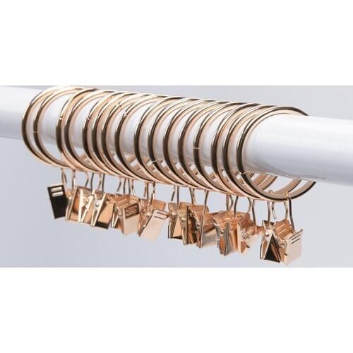 10Pcs/set Home Decoration Rod Clips Window Shower Clamps Bath Metal curtain Ring Hook Retro Clothespin Pole Buckle Accessories