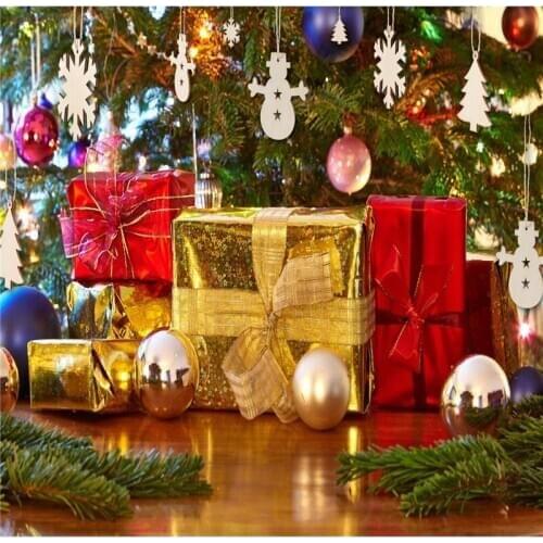 10pcs Christmas Decorations Wooden Hollowed Out Christmas Tree Small Pendant Wooden Five-Pointed Star Pendant Gifts