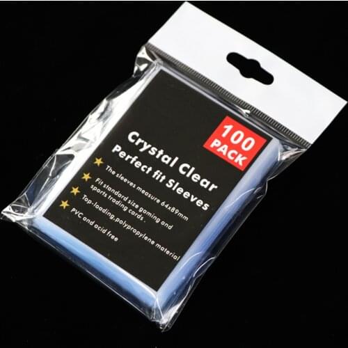 1000pcs/lot 62mm 89mm Acid Free Sky Blue Clear Card Sleeves for Magic Board Game Tarot Three Kingdoms Poker Cards Protector