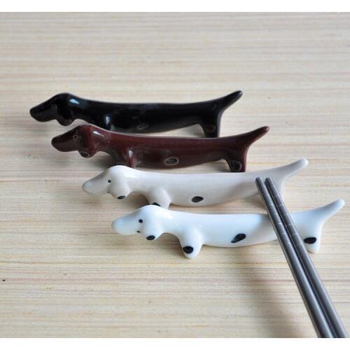 2pcs/lot Chopsticks Spoon Fork rack cute Panda Stand Rack Ceramic Ware Porcelain Chopstick Dinnerware Holder MT 007