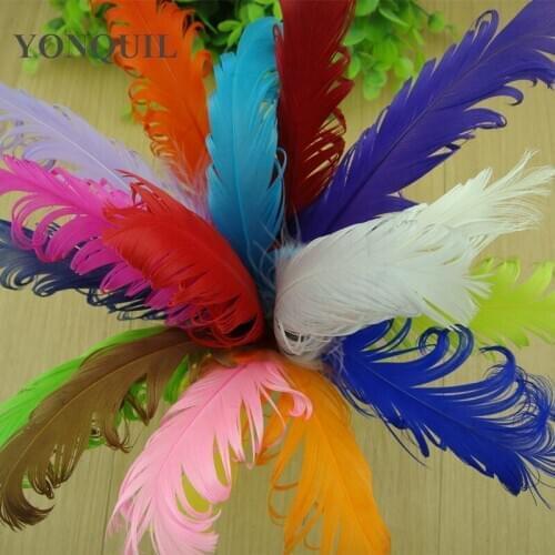 200Pcs/Lot 12-18 CM Wedding Feather Frizzle Goose Feather Curled Feather By Hand With High Quality 17 Colors For Select