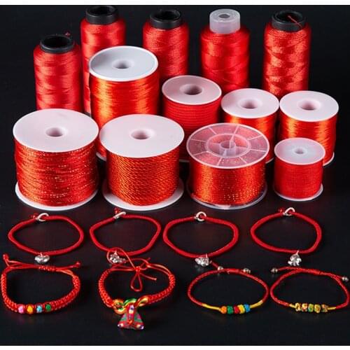 22 Kinds Red Beading Theard For Wire/Cord/Strings Handmade Braided Necklace Bracelets DIY Jewelry Components Making Accessories