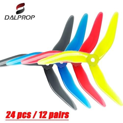24 pcs /12 Pair DALPROP Nepal N1 5143 3 Blade FPV Propeller CW CCW POPO Freestyle for RC Drone FPV Racing 51433