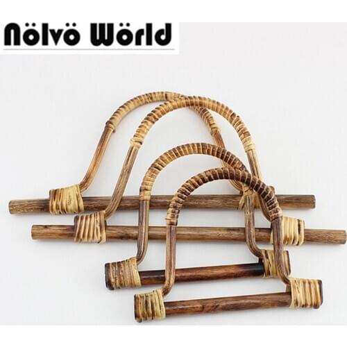 4-10 pieces,2 size 28X14cm,16X13cm Rattan Purse Bag Handle,Bag Handles Triangle Useful Bag Natural Rattan Handle