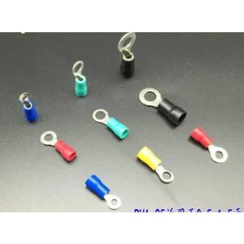50pcs RV2-3.2 Ring Insulated Wire Connector Electrical Crimp Terminal