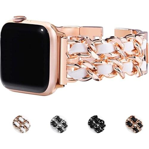 Fragrance Chain strap for apple watch band 38mm 40mm 42mm 44mm link bracelet stainless steel wrist iwatch series SE/6/5/4/3/2