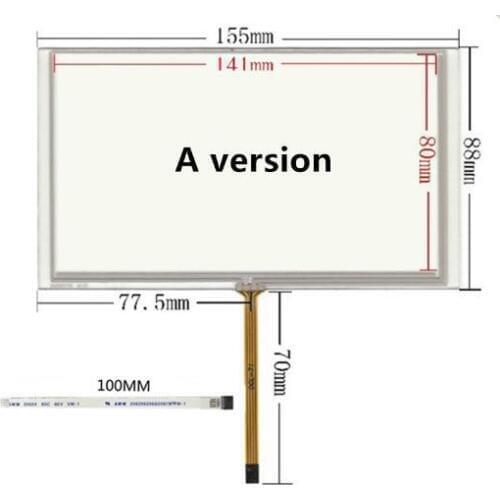 For Car navigation DVD HSD062IDW1-A00/A02,TM062RDH03,TM062RDS01 155mm*88mm 6.2" 4 wire Resistive Touch Screen Panel