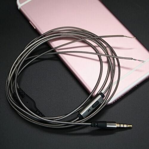ALITER DIY Earphone Cable 1.2m With Mic Replacement Cable Wire For Repair