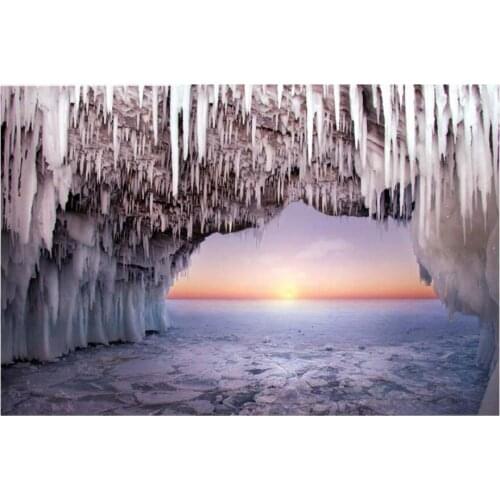 Sunset diamond painting full drill ice landscape mosaic art picture embroidery cross stitch rhinestone picture puzzle wall decor