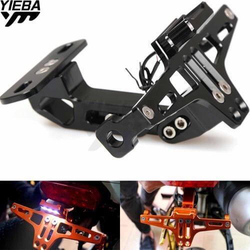 Motorcycle License Plate Bracket Licence Plate Holder Frame Number Plate For Yamaha YZF R125 YZF R15 YZF R25 YZF R3 MT-02 MT-25