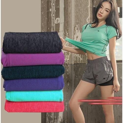 Summer Polyester Lycra Knit Fast Drying Sportswear Sweat absorption Breathable Yoga wear Fabric