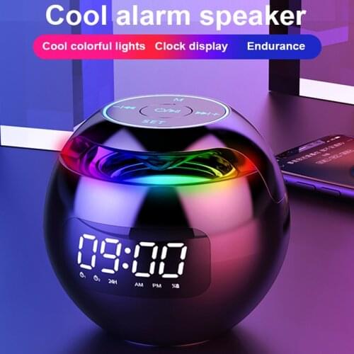 Xiaomi Youpin Mini Bluetooth Speaker Alarm Clock Wireless Bluetooth Speaker LED Display 2800mAh Hifi TF Induction Music Player