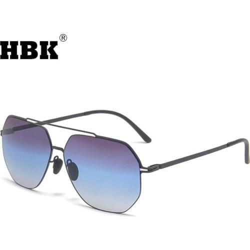 HBK New Fashion Polygon Sunglasses For Women Men Gold Brand Design Irregular Gradient Male Driving Zonnebril Eyewear UV400