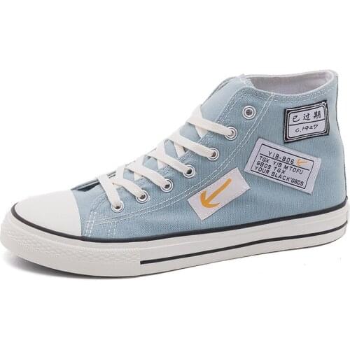 New Men Casual Fashion Thick Bottom Shoes All-match Breathable High Top Lace-up Canvas Shoes Simplicity Trend Men Casual Shoes